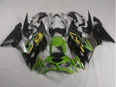 2019-2023 Schwarz Grün Kawasaki ZX6R Motorrad Verkleidung