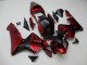 Honda CBR600RR Motorrad Verkleidung 2003-2004 - Rot Matt Schwarz Streifen