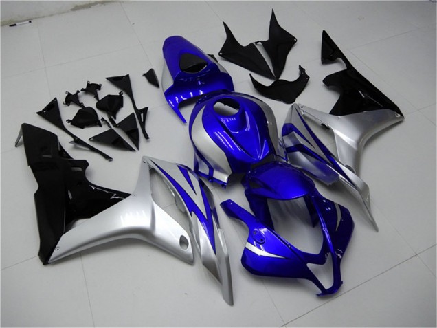 Honda CBR600RR Motorrad Verkleidung 2007-2008 - Silber Blau Glanzendes Schwarz OEM Stil