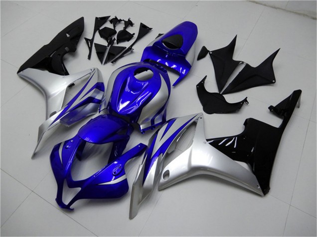 Honda CBR600RR Motorrad Verkleidung 2007-2008 - Silber Blau Glanzendes Schwarz OEM Stil