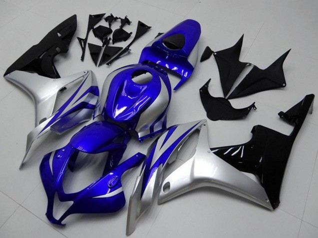 Honda CBR600RR Motorrad Verkleidung 2007-2008 - Silber Blau Glanzendes Schwarz OEM Stil