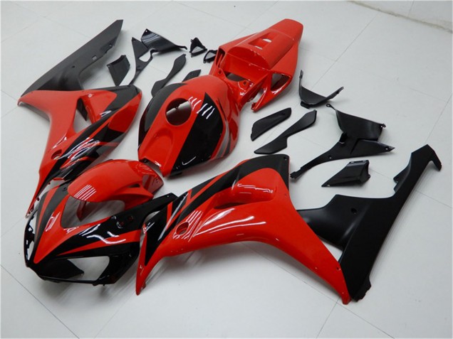 Honda CBR1000RR Motorrad Verkleidungen Kit 2006-2007 - Rot Glanzendes Schwarz