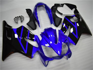 Honda CBR600 F4i Motorrad Verkleidung Kit 2004-2007 - Blau Glanzendes Schwarz