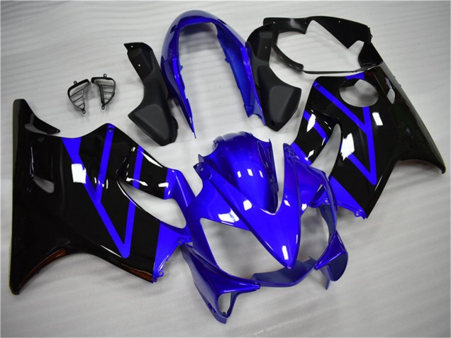 Honda CBR600 F4i Motorrad Verkleidung Kit 2004-2007 - Blau Glanzendes Schwarz