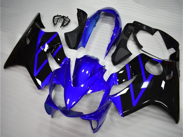 Honda CBR600 F4i Motorrad Verkleidung Kit 2004-2007 - Blau Glanzendes Schwarz