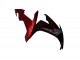 Yamaha YZF R1 Motorrad Verkleidung 2004-2006 - Glanzendes Schwarz Rot Flamme