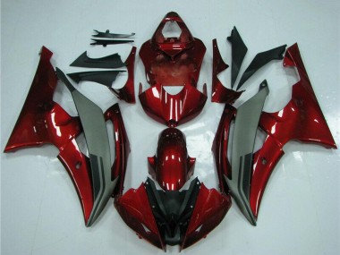 Yamaha YZF R6 Motorrad Verkleidung 2008-2016 - Rot Grau