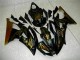 Yamaha YZF R6 Motorrad Verkleidung 2008-2016 - Glanzendes Schwarz Gold Flamme