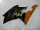 Yamaha YZF R6 Motorrad Verkleidung 2008-2016 - Glanzendes Schwarz Gold Flamme