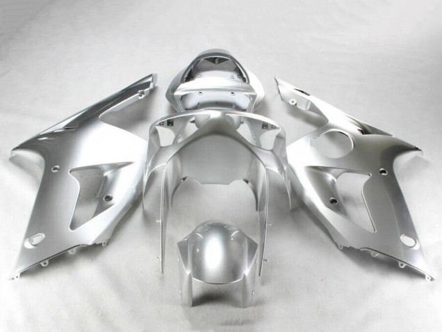 Kawasaki ZX6R Motorrad Verkleidung Kit 2003-2004 - Silber