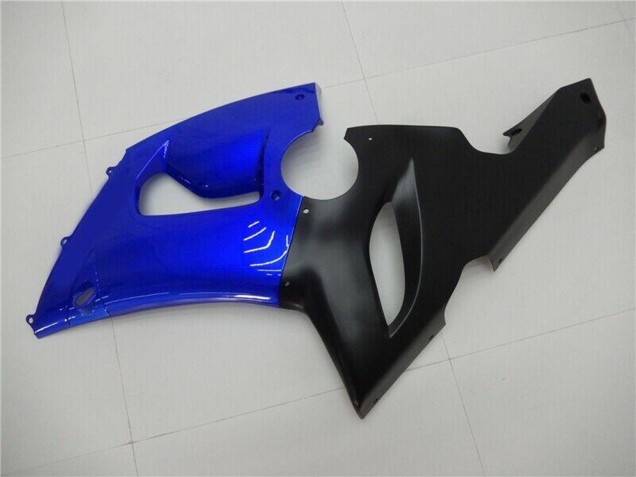 Kawasaki ZX6R Motorrad Verkleidung 2005-2006 - Blau Matt Schwarz