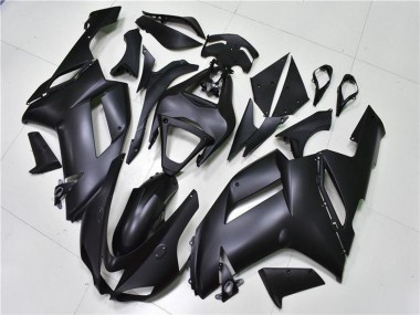 Kawasaki ZX6R Motorrad Verkleidung 2007-2008 - Matt Schwarz