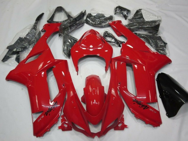 Kawasaki ZX6R Motorrad Verkleidung 2007-2008 - Rot