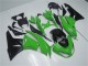 Kawasaki ZX6R Motorrad Verkleidung Kit 2009-2012 - Grun Glanzendes Schwarz