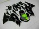 Kawasaki ZX6R Motorrad Verkleidung 2009-2012 - Glanzendes Schwarz Grun