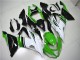Kawasaki ZX6R Motorrad Verkleidung 2013-2018 - Grun Weiss Glanzendes Schwarz