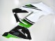 Kawasaki ZX6R Motorrad Verkleidung 2013-2018 - Grun Weiss Glanzendes Schwarz