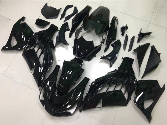 Kawasaki ZX14R ZZR1400 Motorrad Verkleidung 2012-2024 - Glanzendes Schwarz