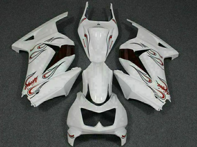 Kawasaki EX250 Motorrad Verkleidung 2008-2012 - Weiss Rot