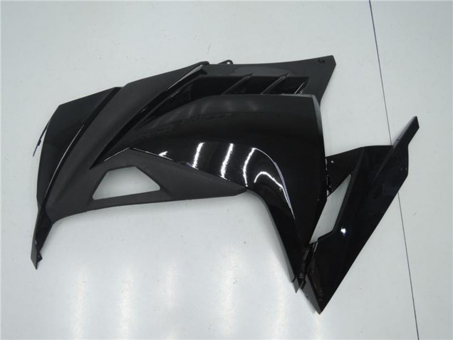 Kawasaki Ninja 300 EX300R Motorrad Verkleidung 2013-2024 - Glanzendes Schwarz Matt Schwarz