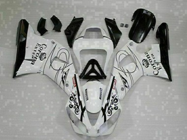 Yamaha YZF R1 Motorrad Verkleidung 2000-2001 - Weiss Schwarz Corona Extra