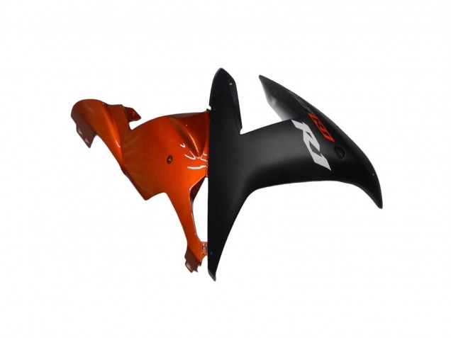 Yamaha YZF R1 Motorrad Verkleidung 2002-2003 - Orange Matt Schwarz