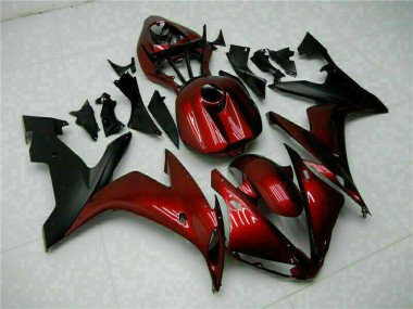 Yamaha YZF R1 Motorrad Verkleidung 2004-2006 - Kastanienbraun Rot Matt Schwarz