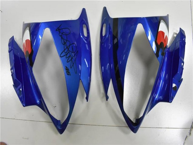 Yamaha YZF R6 Motorrad Verkleidung 2006-2007 - Blau Gelb Glanzendes Schwarz Hai