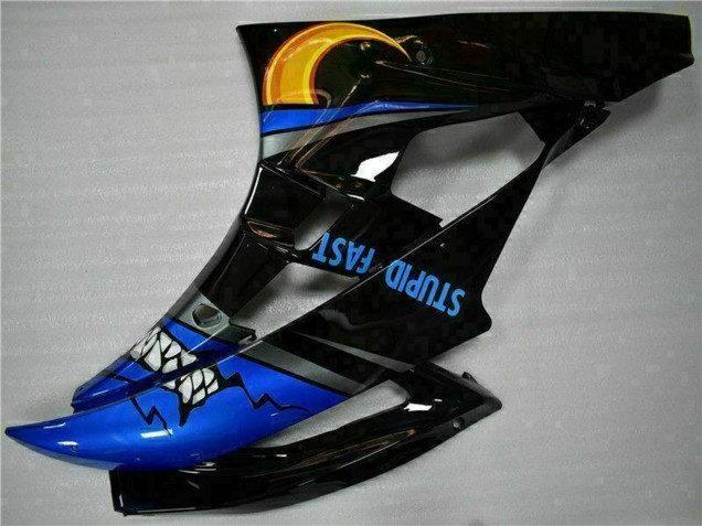 Yamaha YZF R6 Motorrad Verkleidung 2006-2007 - Gelb Blau Rot Glanzendes Schwarz Hai