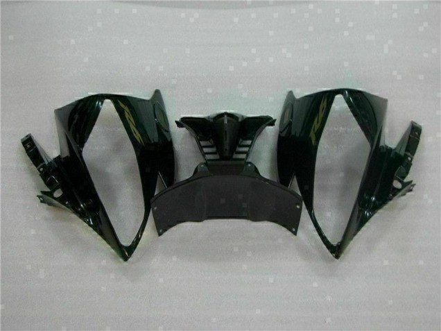 Yamaha YZF R6 Motorrad Verkleidung 2006-2007 - Glanzendes Schwarz Matt Schwarz Gold Aufkleber