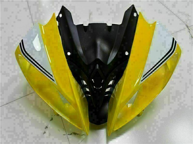 Yamaha YZF R6 Motorrad Verkleidung 2008-2016 - Gelb Weiss Glanzendes Schwarz
