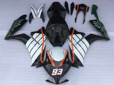 Honda CBR1000RR Motorrad Verkleidung 2012-2016 - Weiss Orange Glanzendes Schwarz Baracuda 93