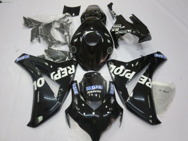 Honda CBR1000RR Motorrad Verkleidung 2008-2011 - Glanzendes Schwarz Blau Weiss Repsol