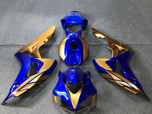 Honda CBR1000RR Motorrad Verkleidung 2006-2007 - Gold Blau