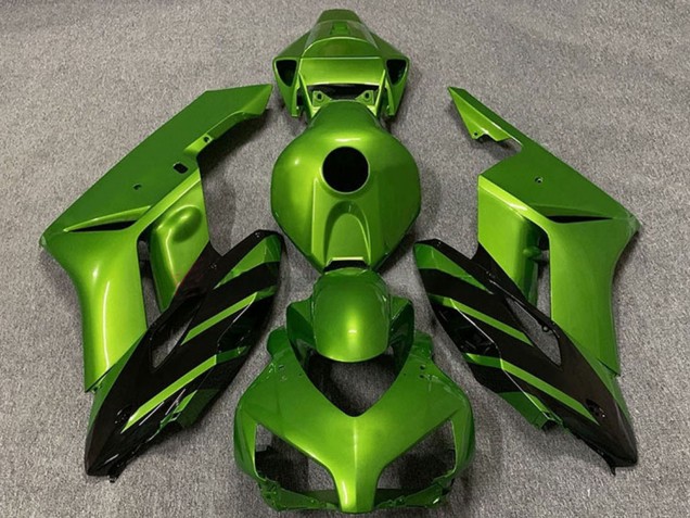 Honda CBR1000RR Motorrad Verkleidung 2004-2005 - Grun Glanzendes Schwarz Streifen