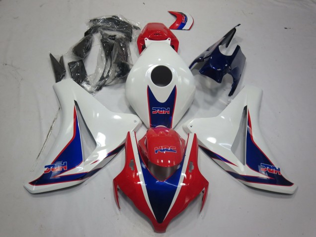 Honda CBR1000RR Motorrad Verkleidung 2008-2011 - Weiss Rot Blau HRC Stil