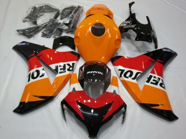 Honda CBR1000RR Motorrad Verkleidungen Kit 2008-2011 - Orange Weiss Rot Glanzendes Schwarz Repsol