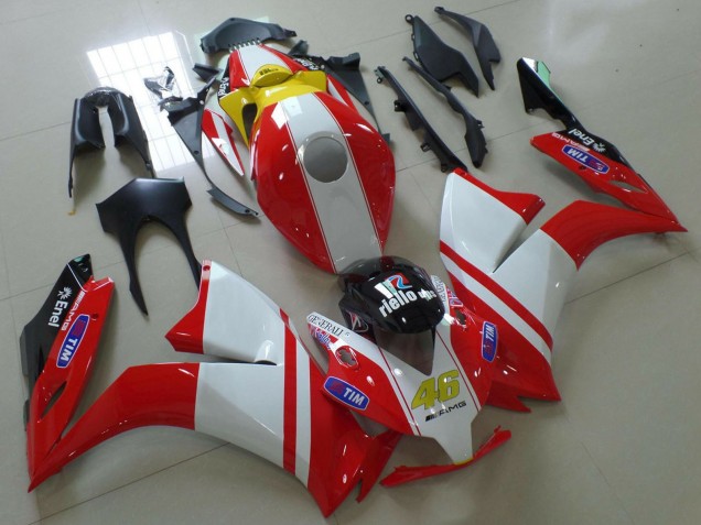 Honda CBR1000RR Motorrad Verkleidung 2012-2016 - Weiss Rot Gelb Blau Ducati Stil