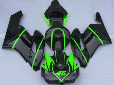 Honda CBR1000RR Motorrad Verkleidung 2004-2005 - Glanzendes Schwarz Hohe Sichtbarkeit Grun