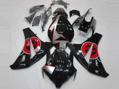 Honda CBR1000RR Motorrad Verkleidung 2008-2011 - Silber Rot Glanzendes Schwarz