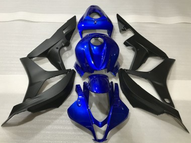 Honda CBR600RR Motorrad Verkleidung Kit 2007-2008 - Blau Matt Schwarz