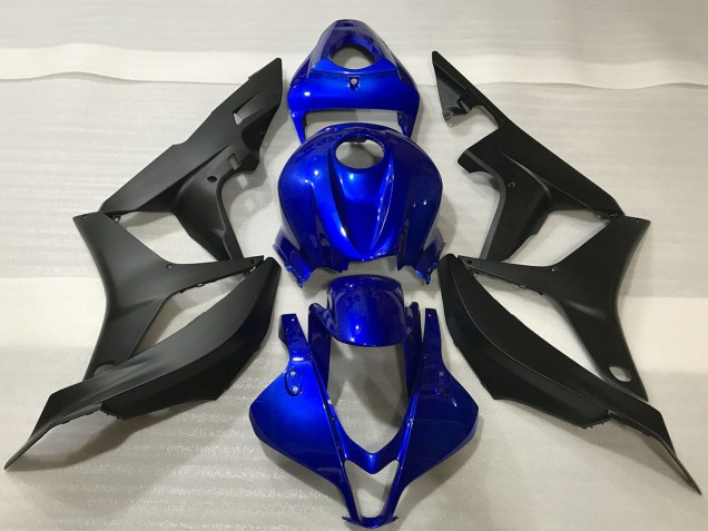 Honda CBR600RR Motorrad Verkleidung Kit 2007-2008 - Blau Matt Schwarz