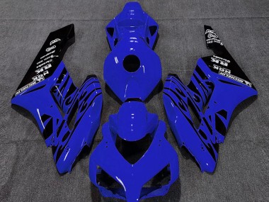Honda CBR1000RR Motorrad Verkleidung 2004-2005 - Blau Glanzendes Schwarz Flamme
