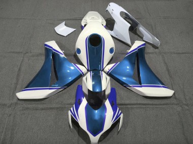Honda CBR1000RR Motorrad Verkleidung 2008-2011 - Weiss Glanzendes Perl Blau