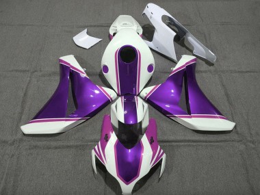Honda CBR1000RR Motorrad Verkleidung 2008-2011 - Weiss Glanzendes Lila Rosa