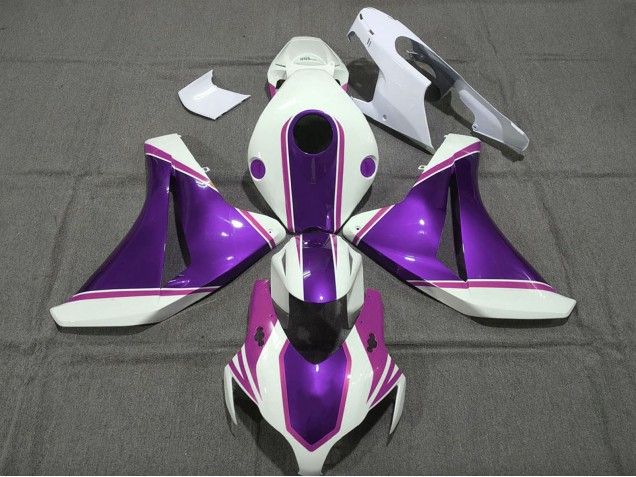 Honda CBR1000RR Motorrad Verkleidung 2008-2011 - Weiss Glanzendes Lila Rosa