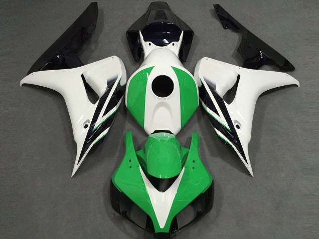 Honda CBR1000RR Motorrad Verkleidung 2006-2007 - Weiss Grun Glanzendes Schwarz