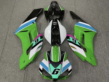 Honda CBR1000RR Motorrad Verkleidung 2004-2005 - Weiss Grun Blau Glanzendes Schwarz 6