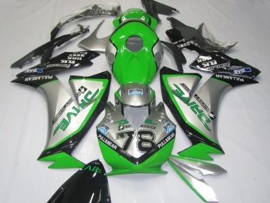 Honda CBR1000RR Motorrad Verkleidung 2012-2016 - Silber Grun Glanzendes Schwarz