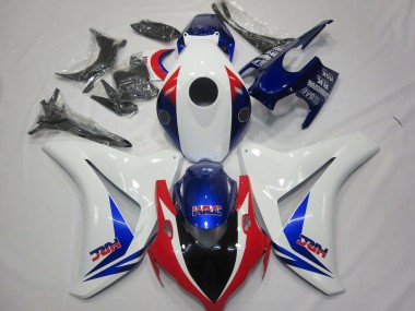 Honda CBR1000RR Motorrad Verkleidung 2008-2011 - Weiss Blau Rot HRC